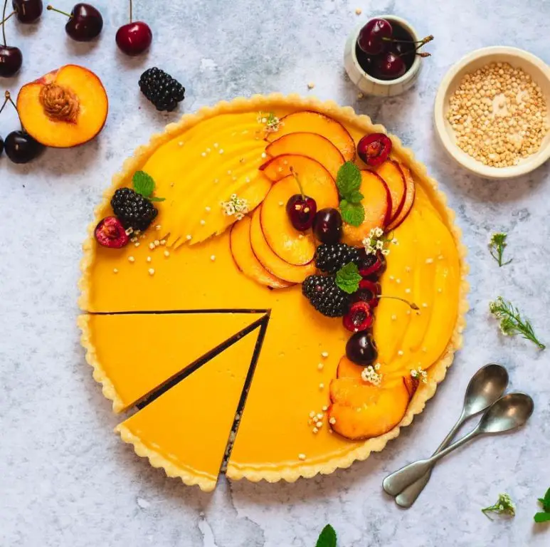 Mango Tart with Almond Crust