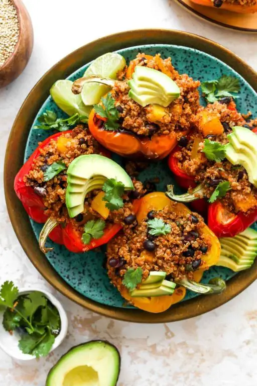 Mango and Black Bean Stuffed Peppers