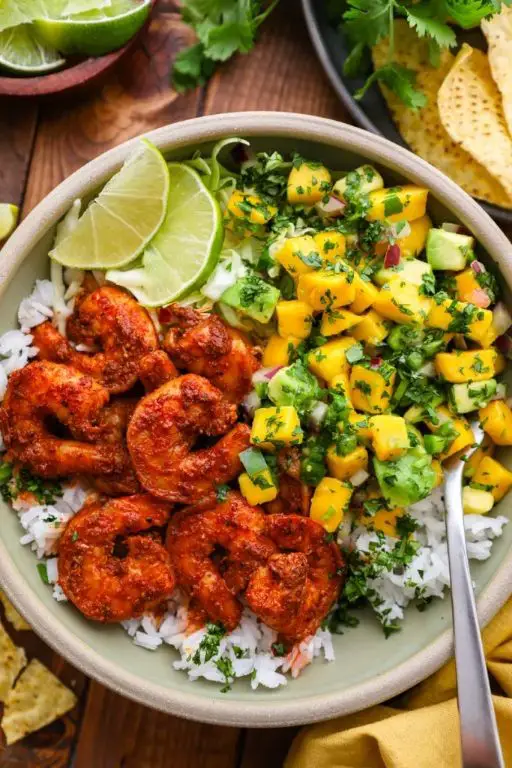 Mango and Chili Lime Shrimp Pasta