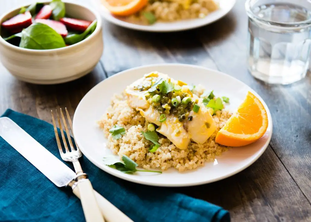 Mango and Coconut Milk Braised Fish