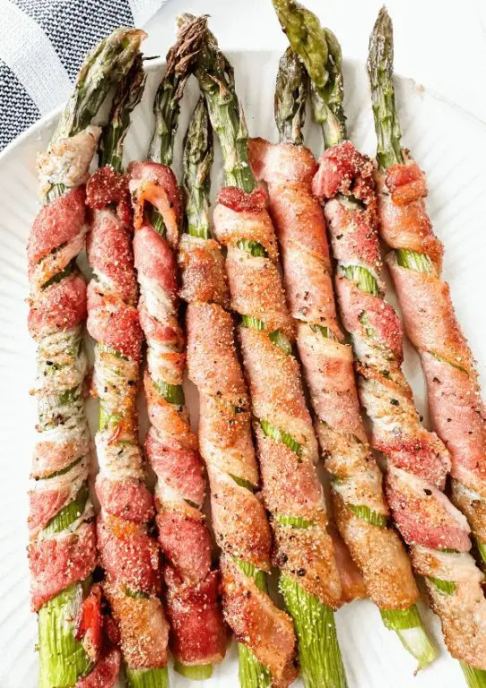 Maple Bacon Wrapped Asparagus Spears