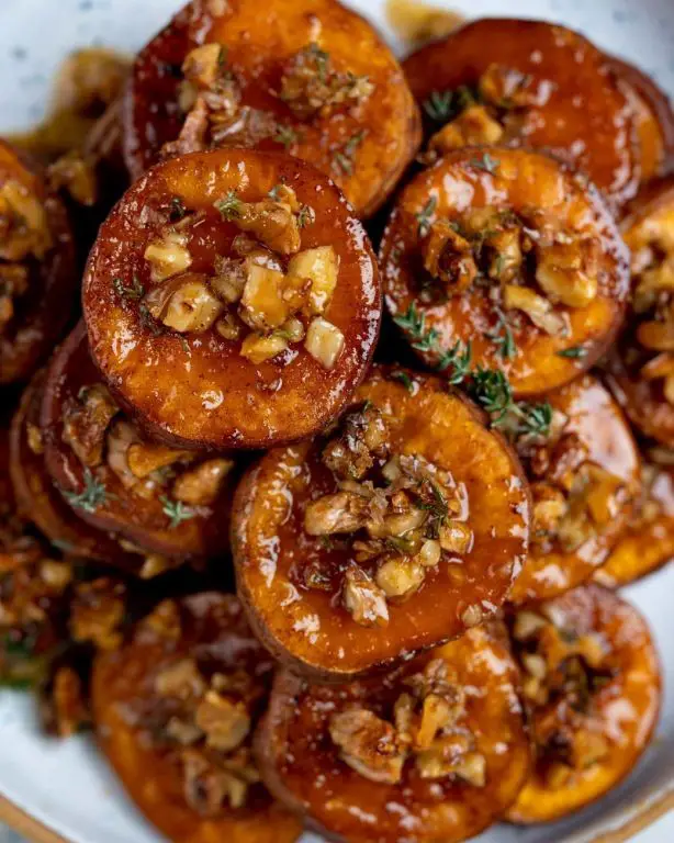 Maple Cinnamon Baked Sliced Sweet Potatoes