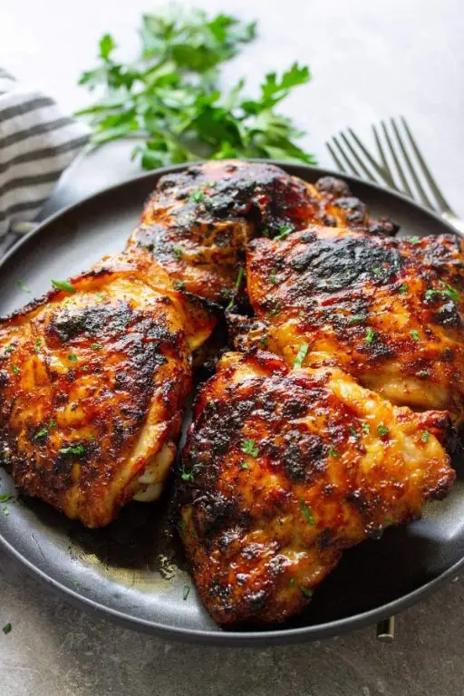 Maple Dijon Air Fryer Chicken Thighs