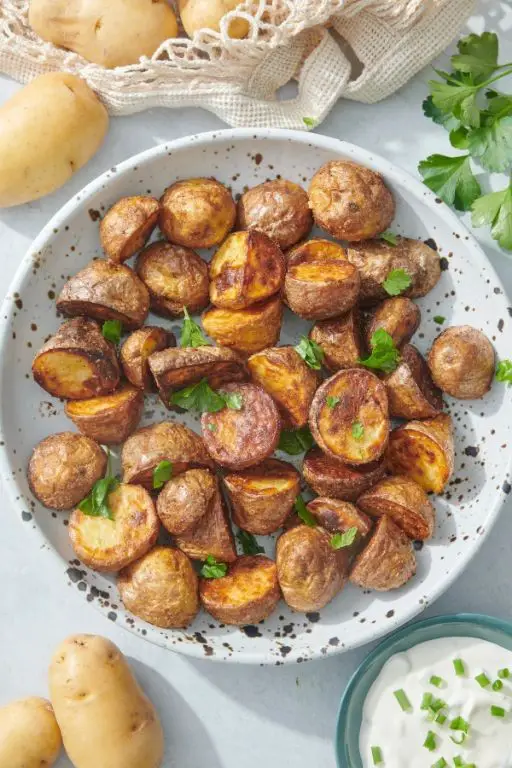 Maple Glazed Baby Potatoes Air Fryer Style