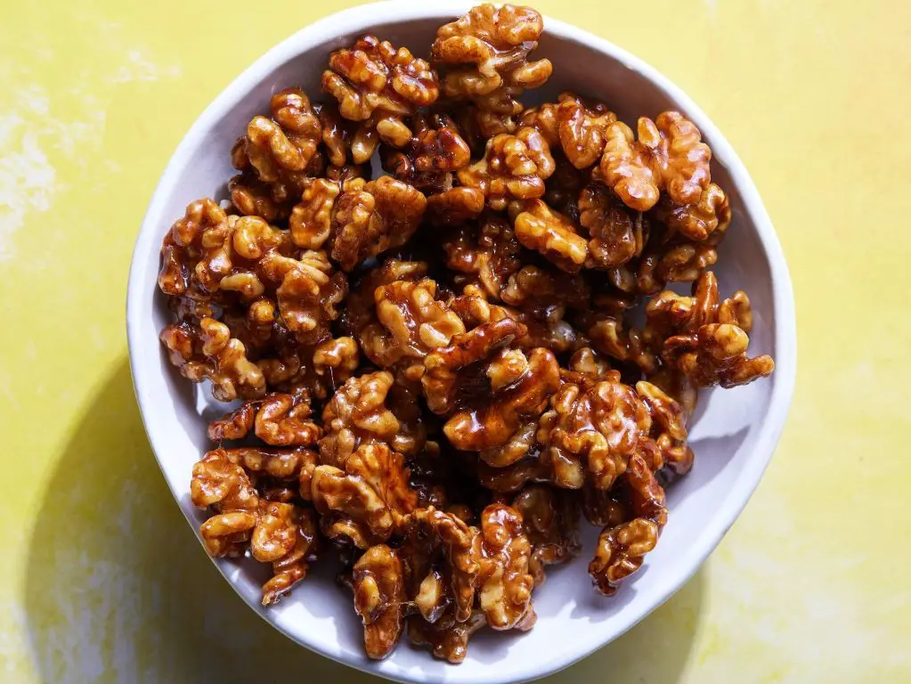 Maple Glazed Bush Beans with Walnuts