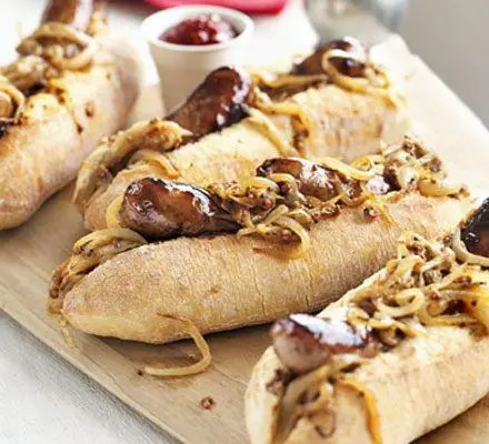 Maple Glazed Crockpot Hot Dogs
