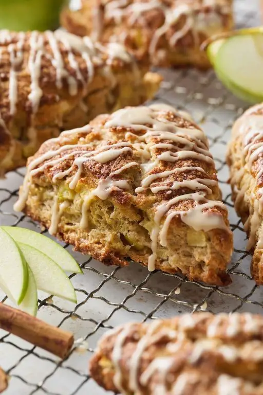 Maple Glazed Dried Apple Scones