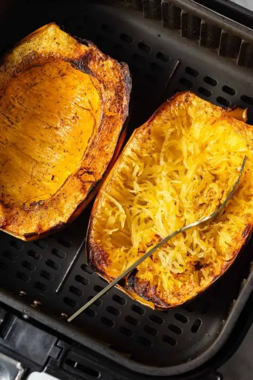 Maple Glazed Spaghetti Squash Air Fryer Chunks