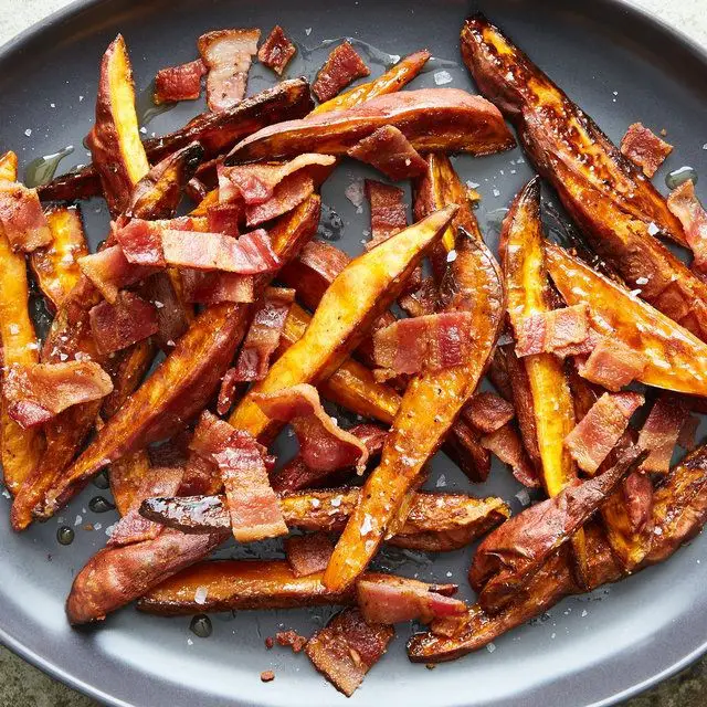 Maple Glazed Sweet Potato Wedges in Air Fryer
