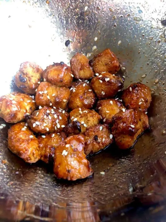 Maple Sriracha Popcorn Chicken