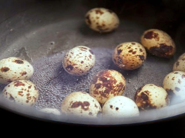 Maple and Bourbon Pickle Quail Eggs