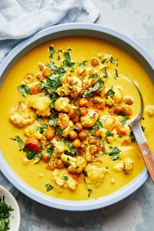 Marigold Flower Soup with Coconut Milk