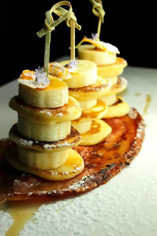Marigold Petal Pancakes with Maple Syrup