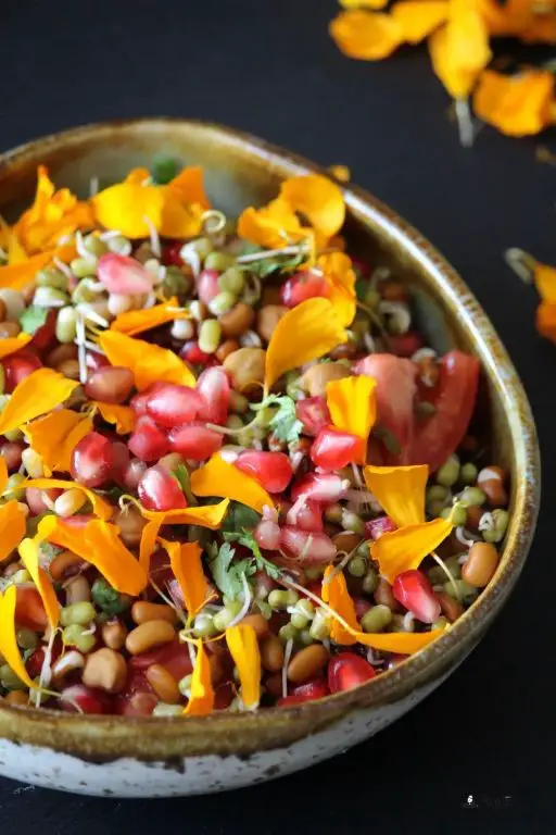 Marigold Petal Salad with Honey Dressing