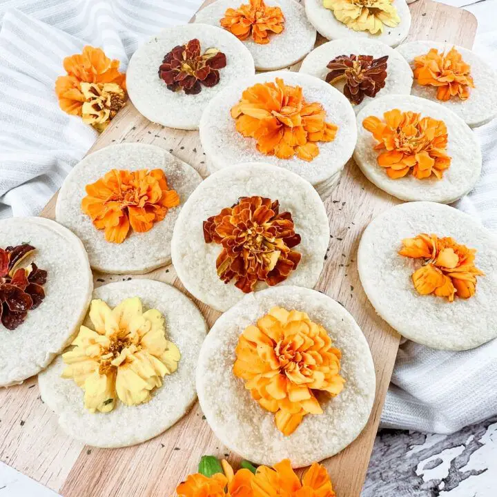 Marigold and Lavender Shortbread Cookies