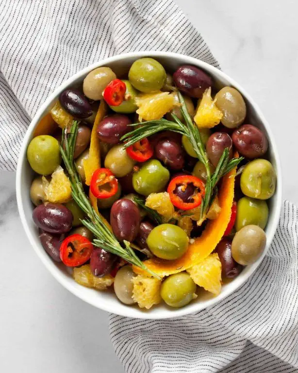 Marinated Olives with Citrus and Herbs