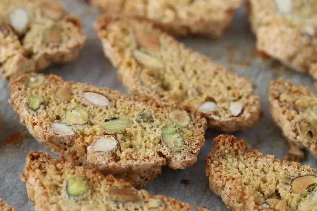 Marzipan and Pistachio Biscotti