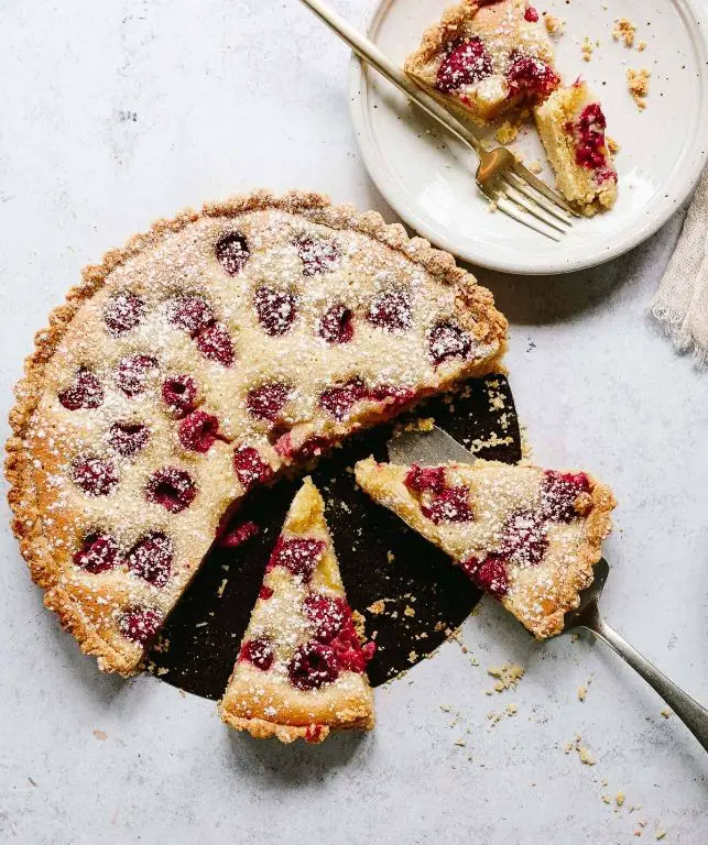 Marzipan and Raspberry Tart