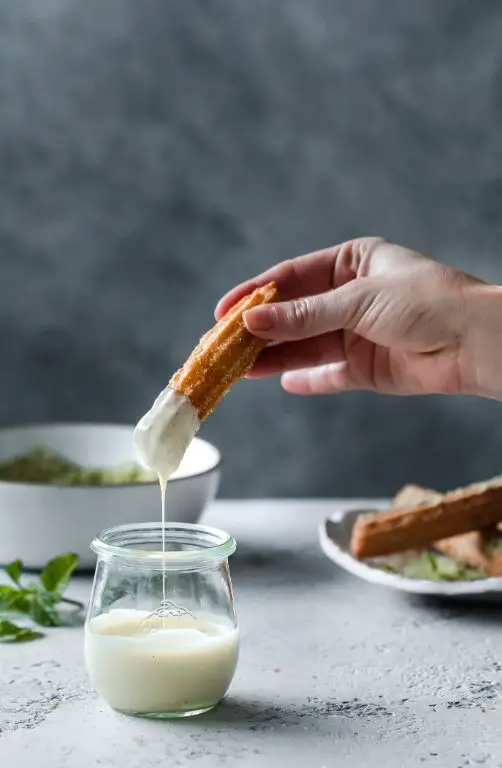 Matcha Green Tea Churros with White Chocolate Drizzle