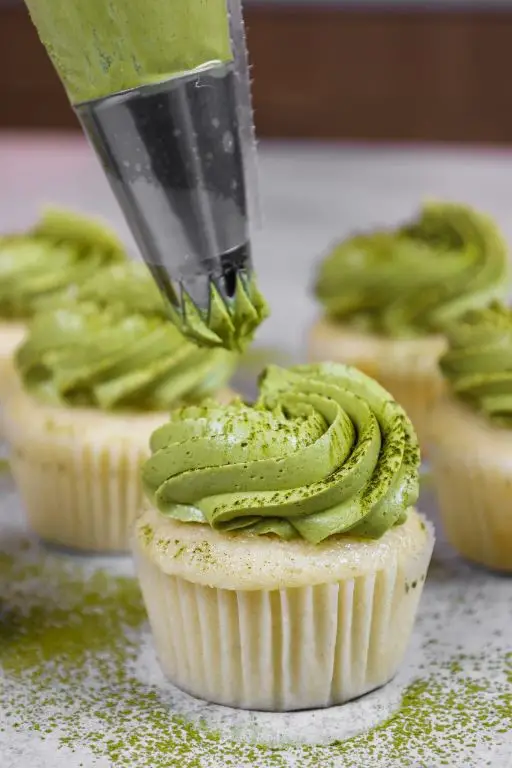 Matcha Green Tea Whipped Buttercream Frosting