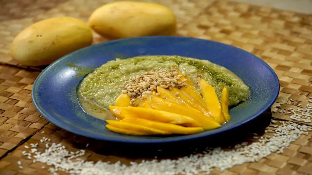 Matcha Mango Sticky Rice