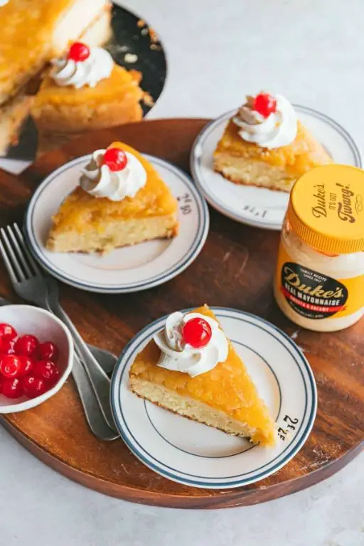 Mayonnaise Pineapple Upside-Down Cake