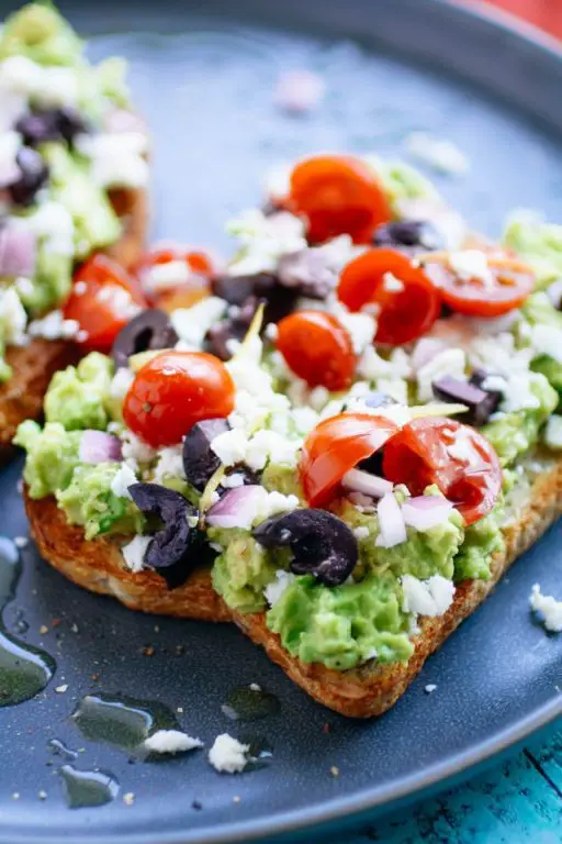 Mediterranean Avocado and Feta Sandwich