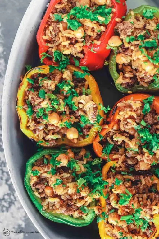 Mediterranean Beef Stuffed Peppers