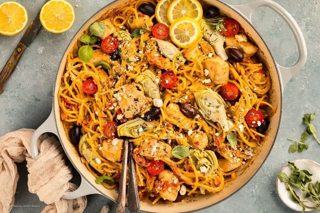 Mediterranean Chicken Linguine