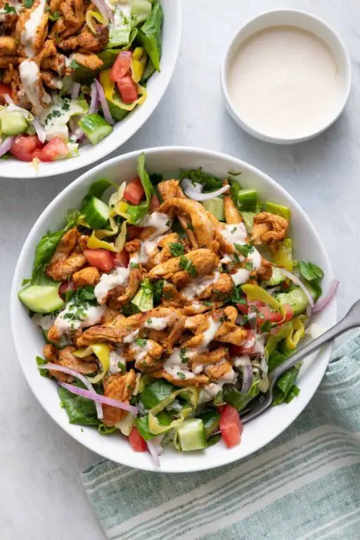 Mediterranean Chicken Shawarma Salad