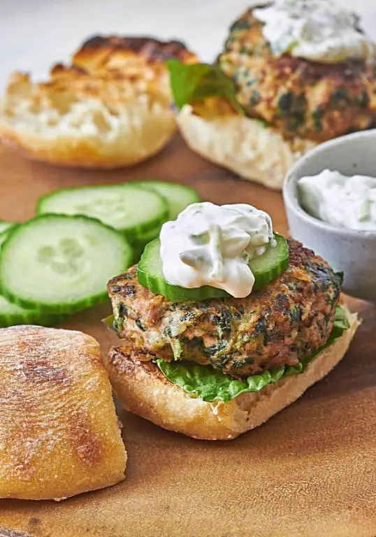 Mediterranean Chicken Sliders with Tzatziki