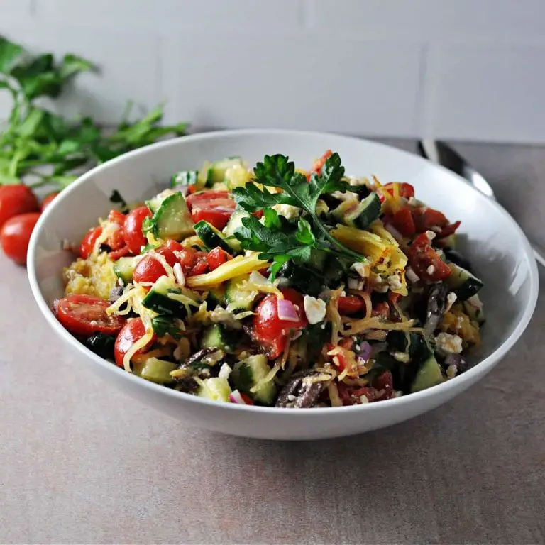 Mediterranean Chicken Spaghetti Squash Salad