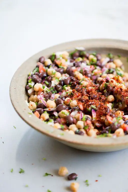 Mediterranean Chickpea and Black Bean Salad