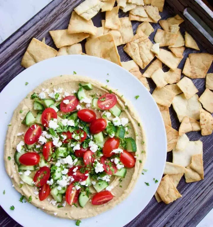 Mediterranean Hummus Bread Bowl Dip