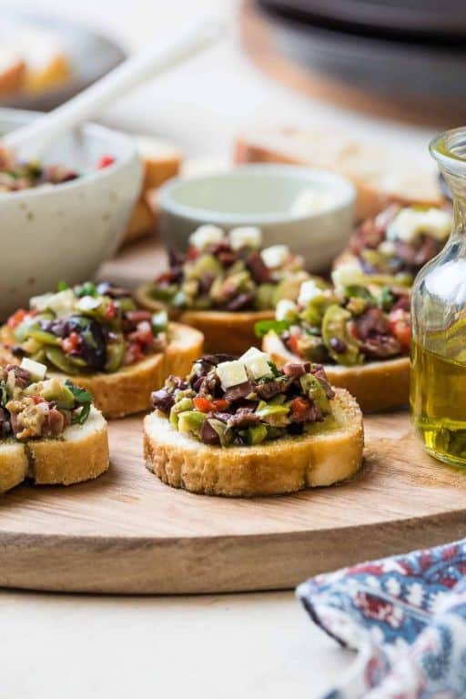 Mediterranean Olive Tapenade Bruschetta