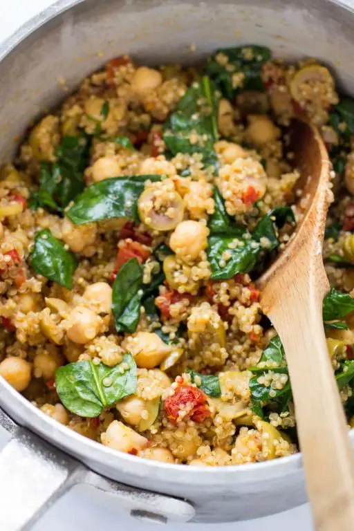 Mediterranean Quinoa and Chickpea Quick Pot