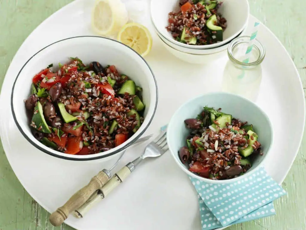Mediterranean Red Rice Salad