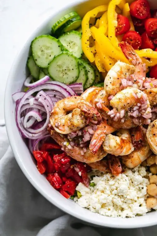 Mediterranean Shrimp Salad with Feta