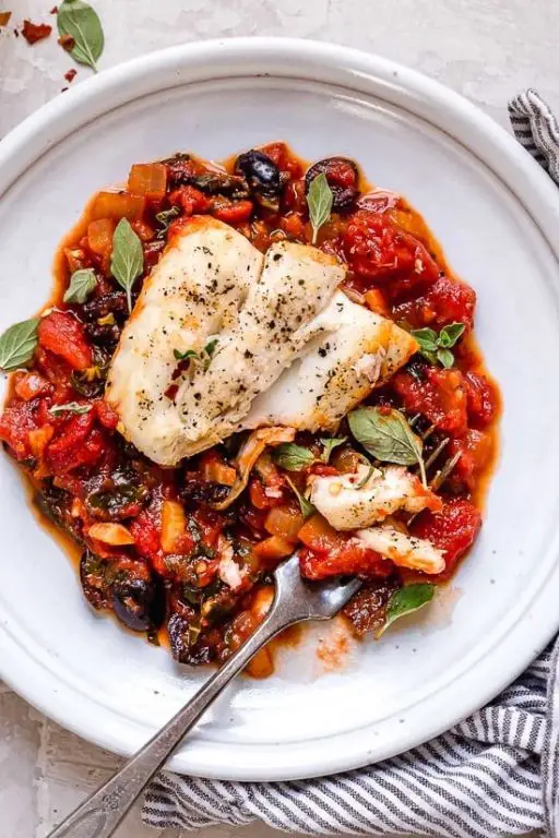 Mediterranean Style Grilled Sea Bass