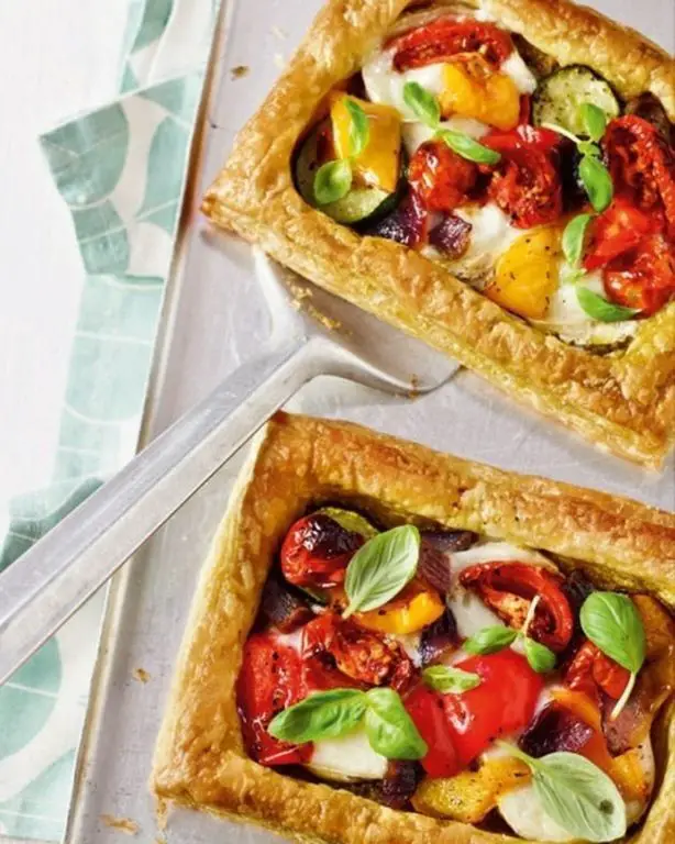 Mediterranean Veggie Puff Pastry Tartlets