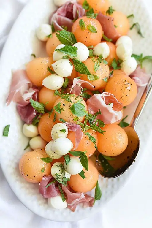 Melon and Mozzarella Caprese Salad