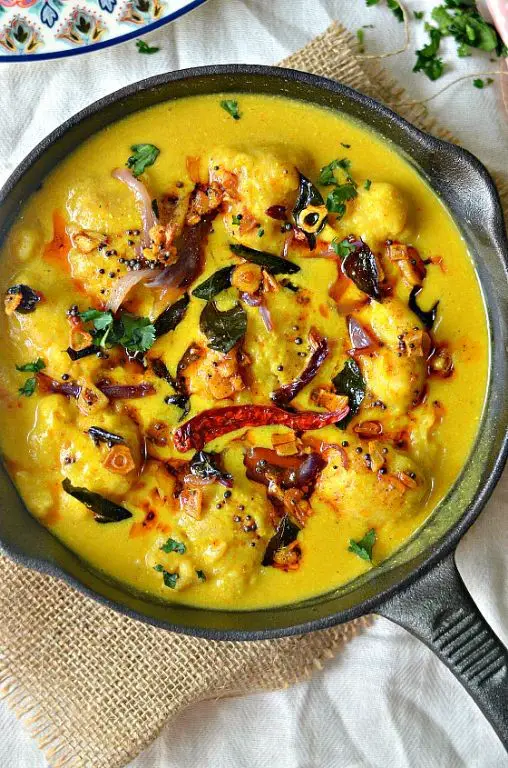 Methi Kadhi with Besan Dumplings