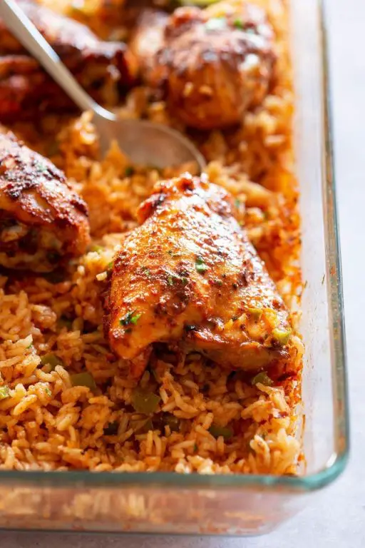 Mexican Chicken Legs with Spanish Rice