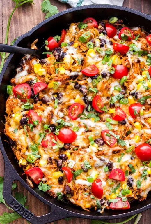 Mexican Chicken Spaghetti Squash Skillet