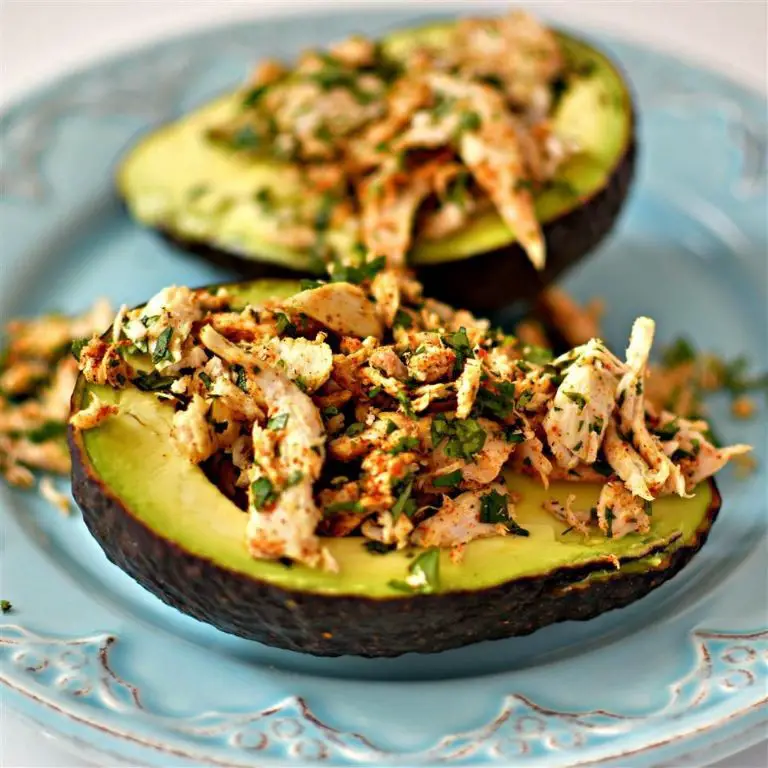 Mexican Chicken and Rice Stuffed Avocados