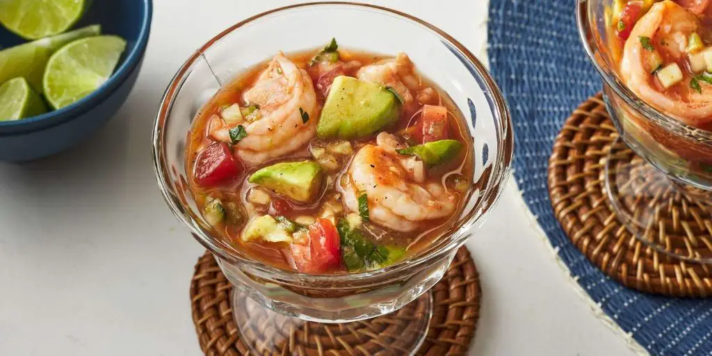 Mexican Shrimp Cocktail with Cilantro and Lime Dressing