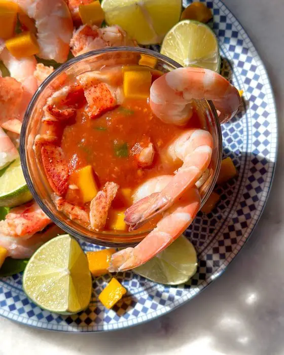Mexican Shrimp Cocktail with Mango Salsa