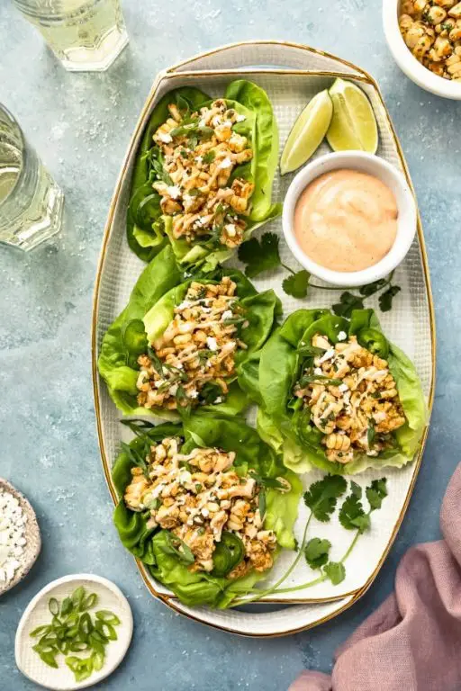 Mexican Street Corn Lettuce Wraps