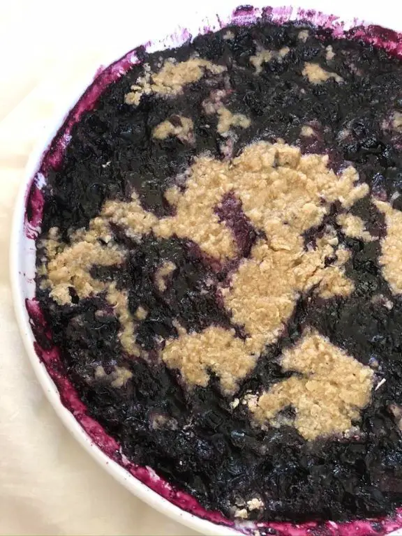 Microwave Blueberry Cobbler
