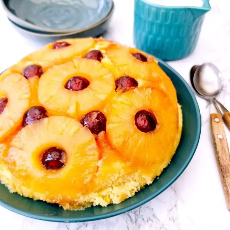 Microwave Pineapple Upside-Down Cake